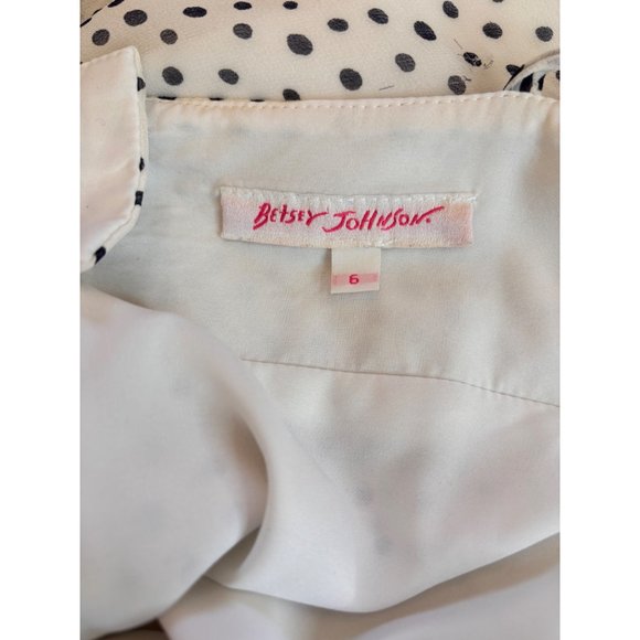 Vintage Betsey Johnson Dress Womens Sz 6 Silk Polka Dot Slip Dress Prom Retro - Picture 2 of 13